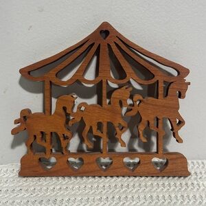 Wooden Carousel Horse Decor